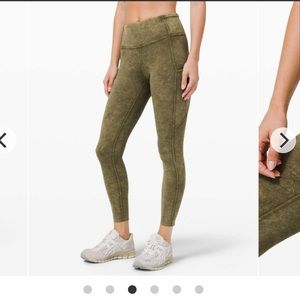 Lululemon Fast and Free High Rise Tight 25” Ice Dye